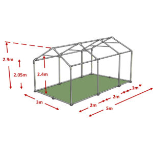 3x5m Advanced 38/42mm Marquee Framework Diagram