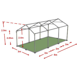 3x6m Advanced 38/42mm Marquee Framework Diagram