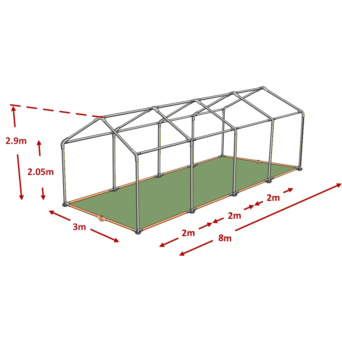 3x8m standard plus framework diagram