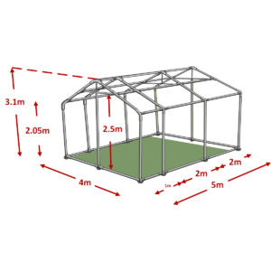 4x5m Advanced 38/42mm Marquee Framework Diagram