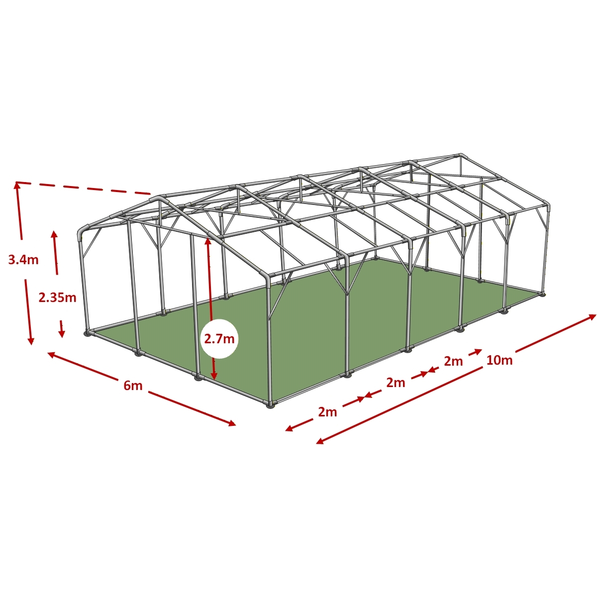 6x10m Ultimate marquee framework diagram