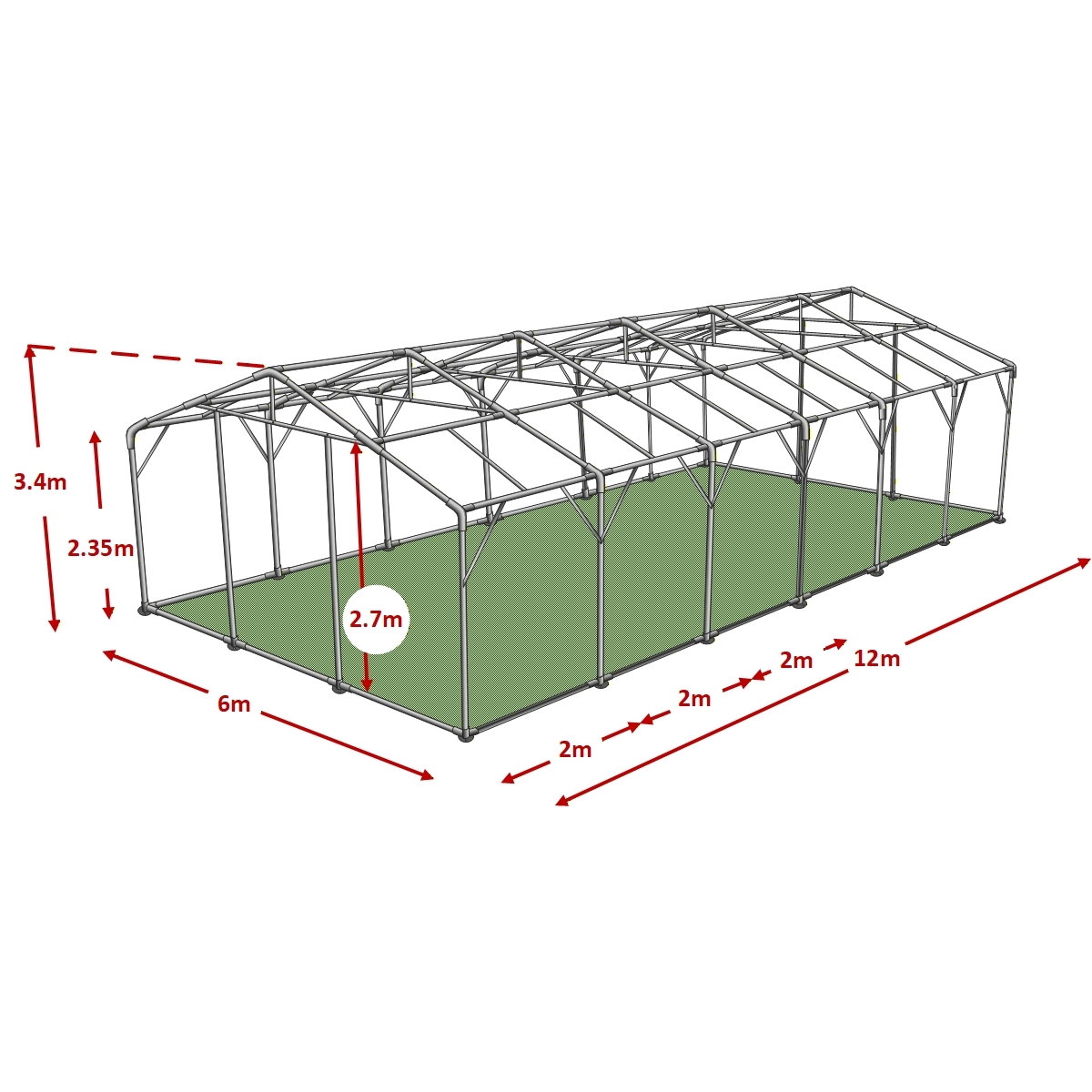 6x12m Ultimate marquee framework diagram