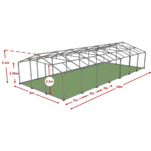 6x14m advanced marquee framework diagram