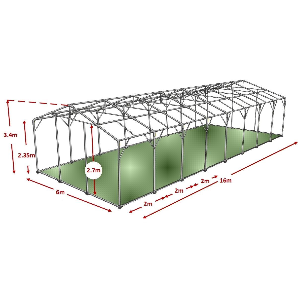 6x16m Ultimate marquee framework diagram