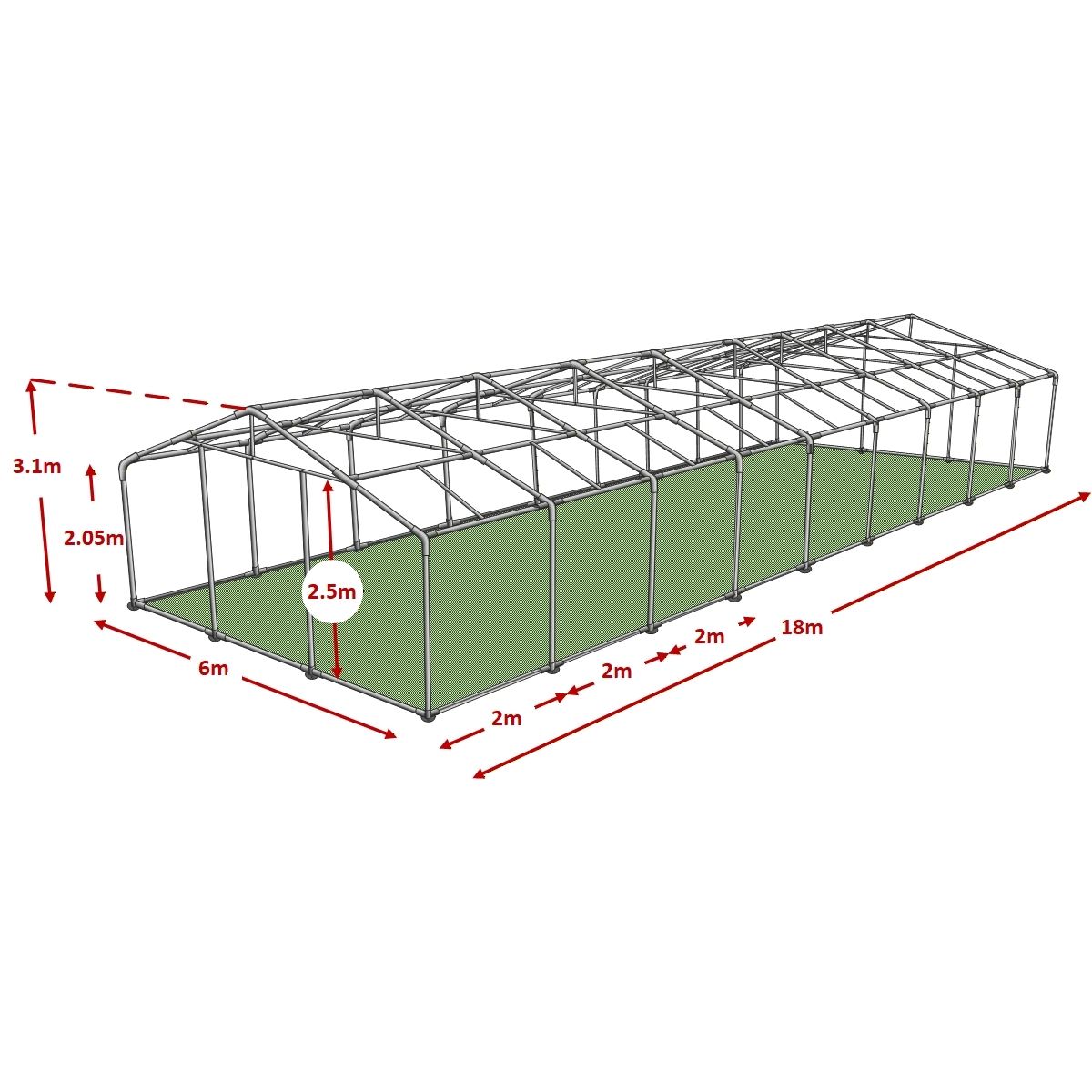 6x4m advanced marquee framework diagram