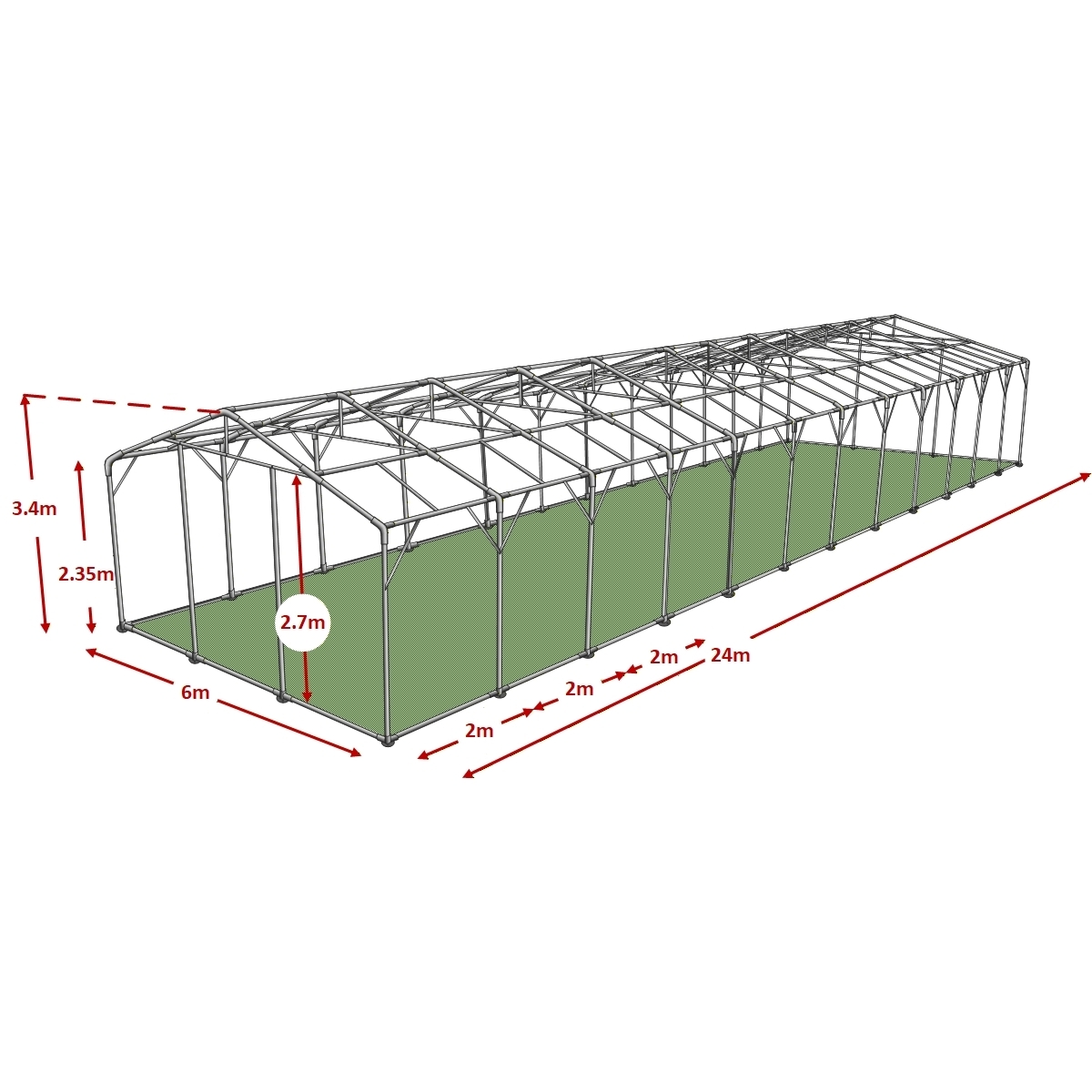 6x24m Ultimate marquee framework diagram