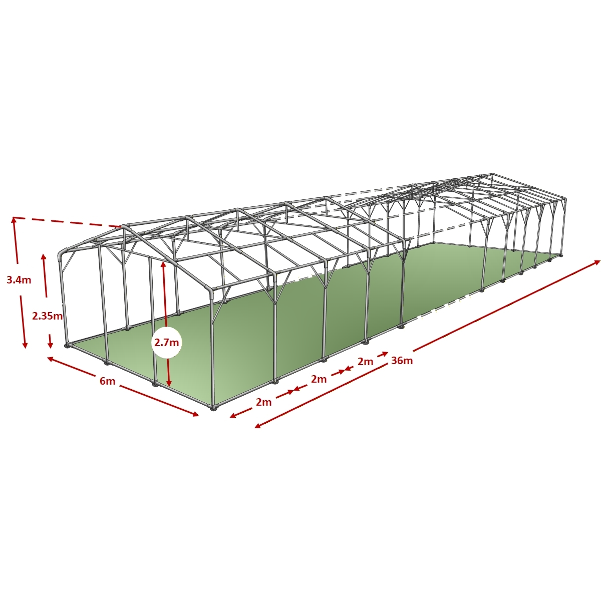 6x36m Ultimate marquee framework diagram