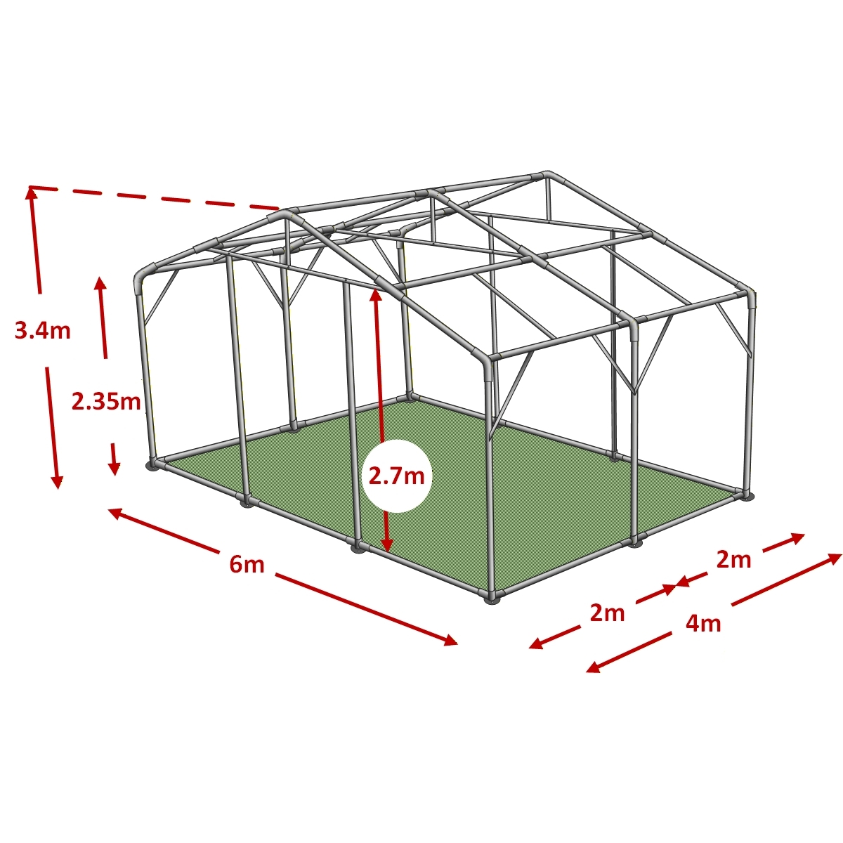 6x4m Ultimate marquee framework diagram