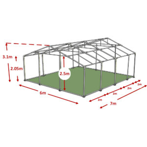 6x7m advanced marquee framework diagram
