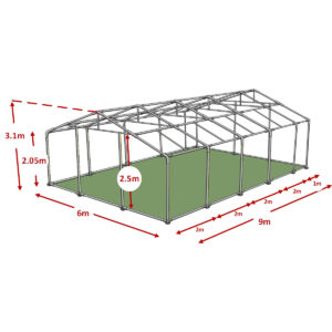 6x9m advanced marquee framework diagram
