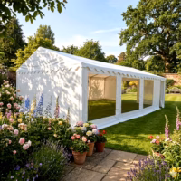 5x8m PVC Marquee with Ground bars, roof braces and steel frame