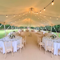 9x18m Traditional Marquee with Lighting and Flooring