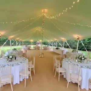 9x18m Traditional Marquee with Lighting and Flooring