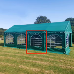 Green Marquee PVC window 500gsm PVC Flame retardant