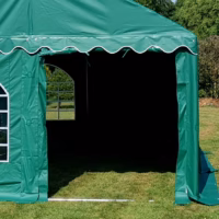 green marquee zipped entrance wall in green 500gsm PVC