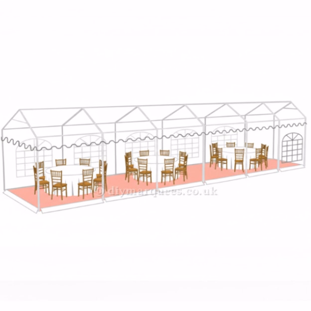 3x12m marquee capacity diagram