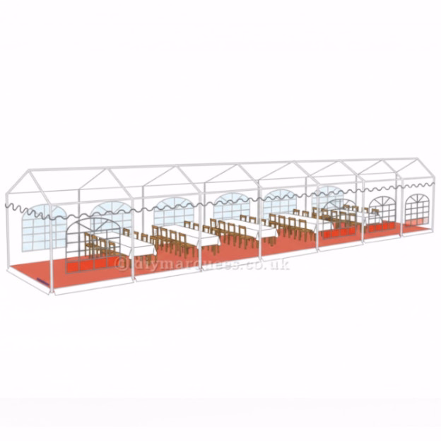 3x14m marquee capacity diagram