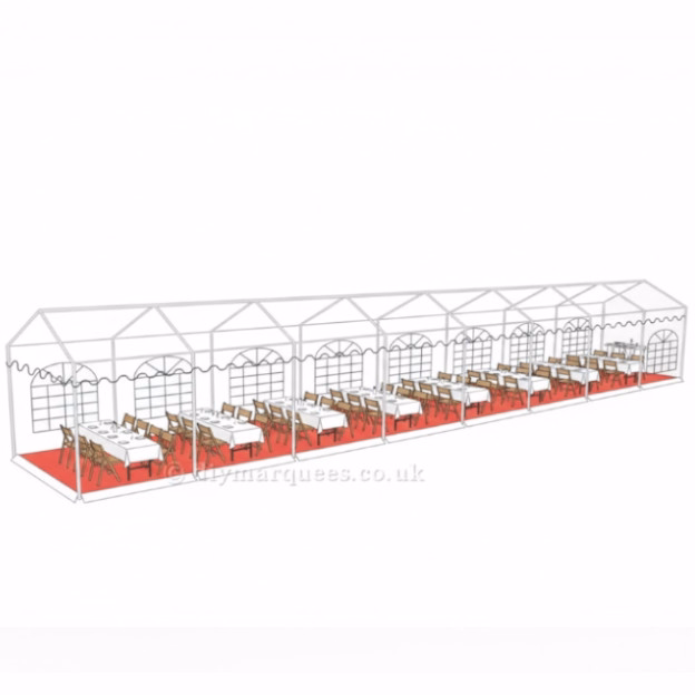 3x20m marquee capacity diagram