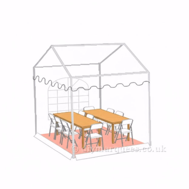 3x3m marquee capacity diagram