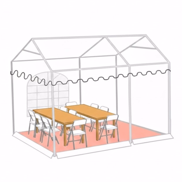 3x3m marquee capacity diagram