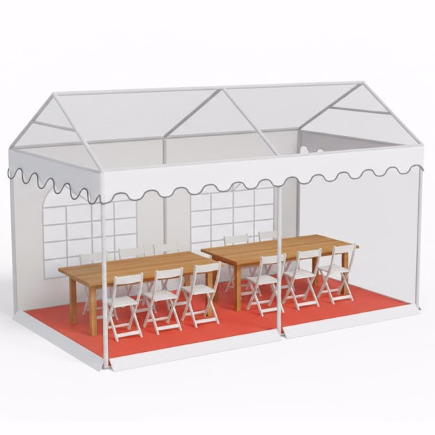3x3m marquee capacity diagram