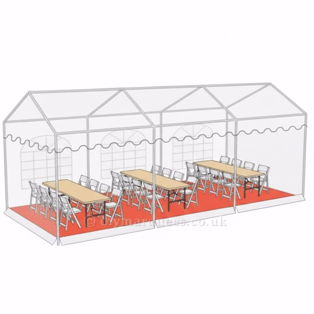 3x6m marquee capacity diagram
