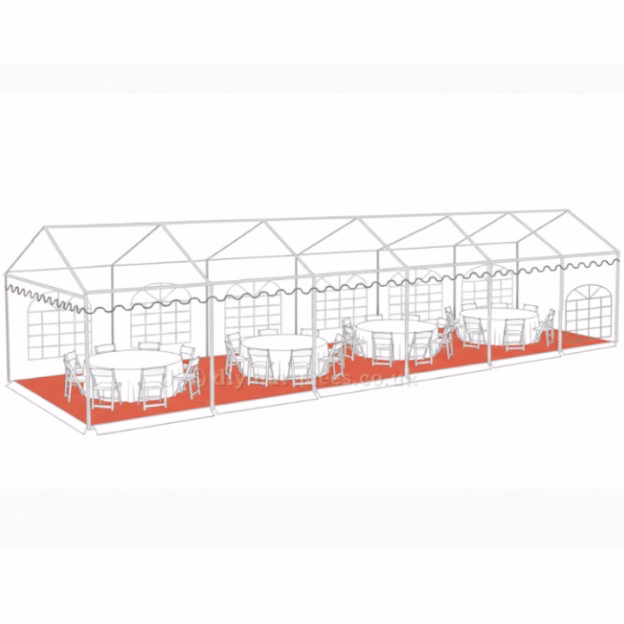 4x12m marquee capacity diagram