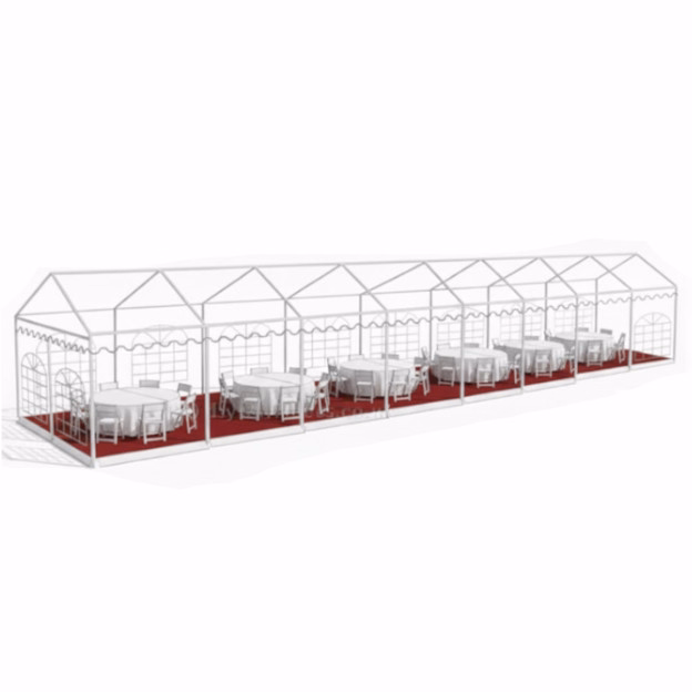 4x16m marquee capacity diagram