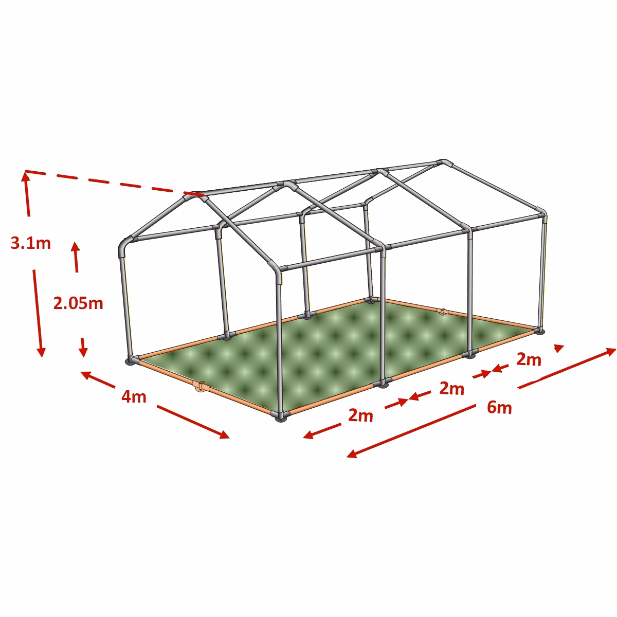 4m Classic Marquee Framework Diagram