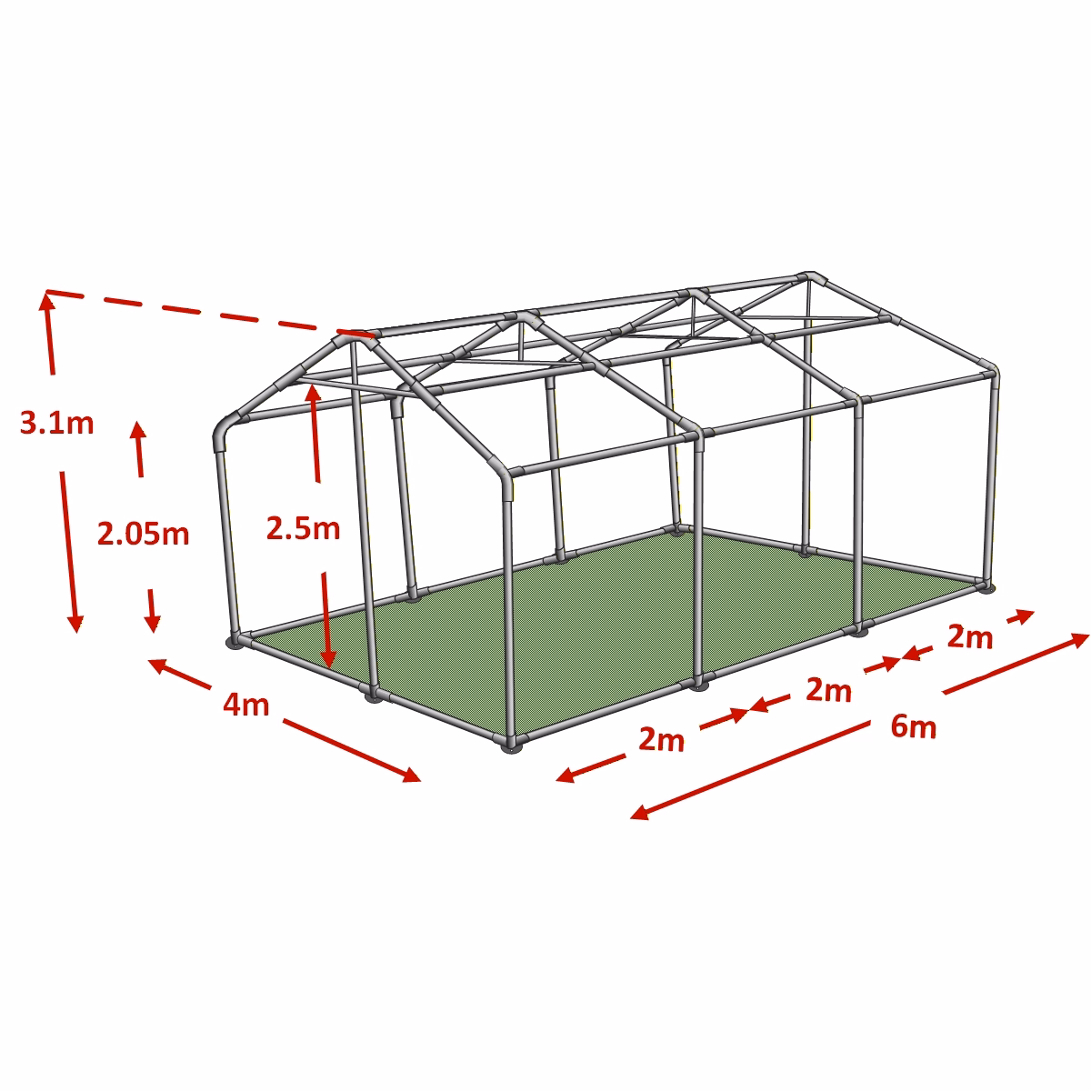 4m Commercial Marquee Framework Diagram