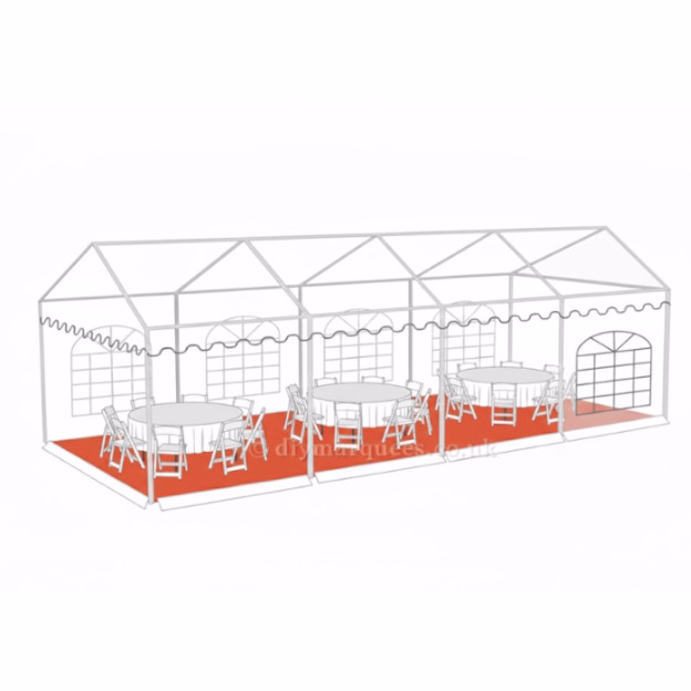 4x8m marquee capacity diagram