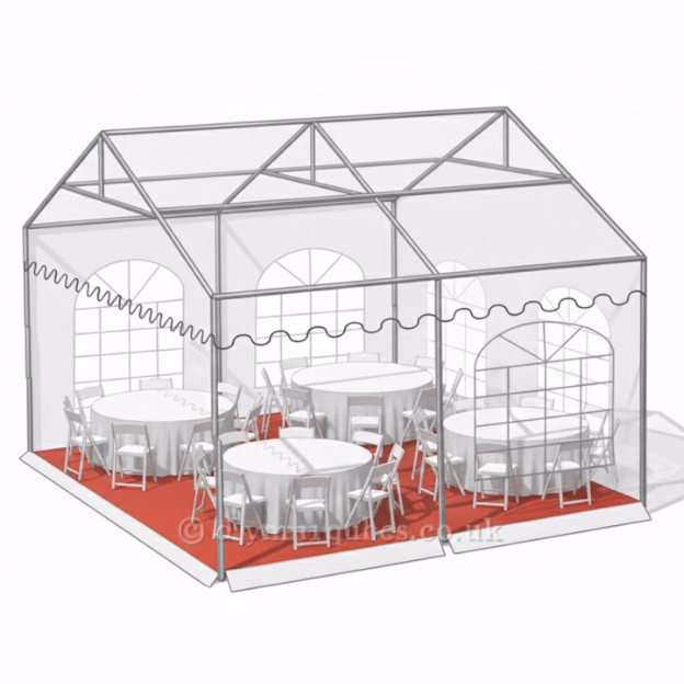 6x4m marquee capacity diagram