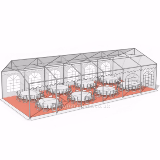 6x12m marquee capacity diagram