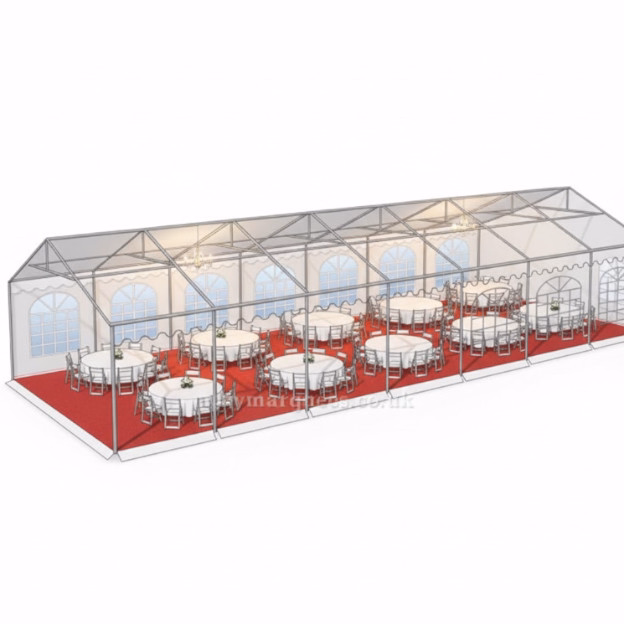 6x14m marquee capacity diagram