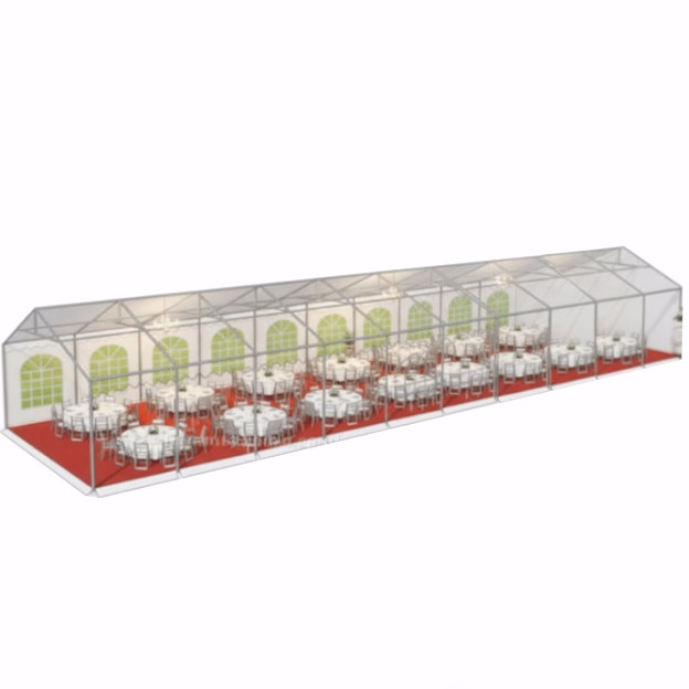 6x20m marquee capacity diagram