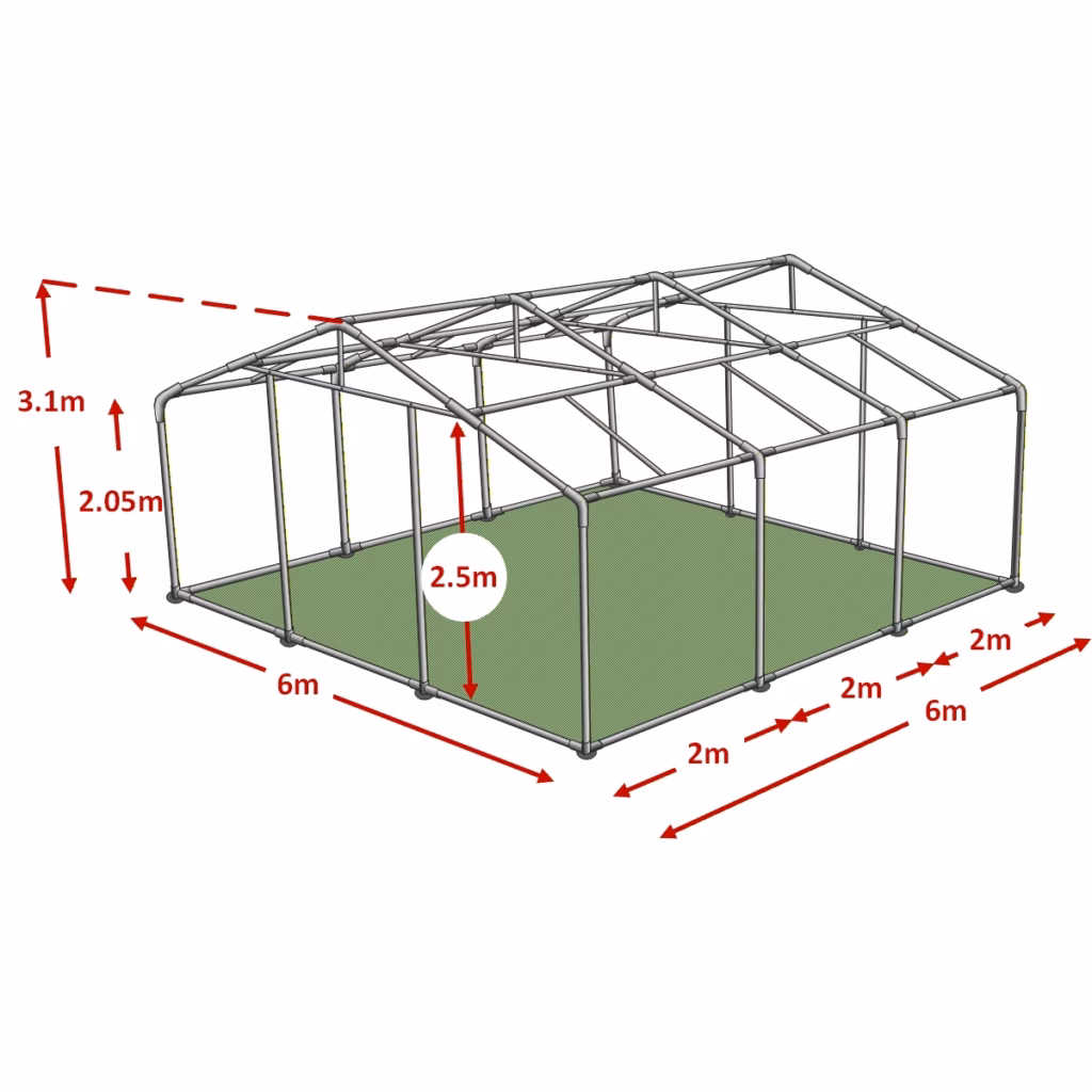 6x6m advanced 38/42mm Marquee Framework Diagram