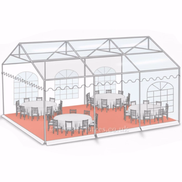 6x6m marquee capacity diagram
