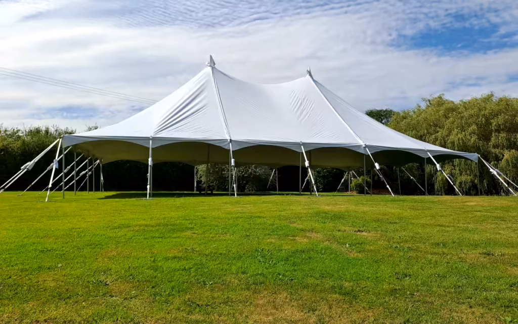 12m x 18m white traditional PVC marquee for sale