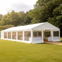 6x12m marquee with clear side panels (panoramic windows)