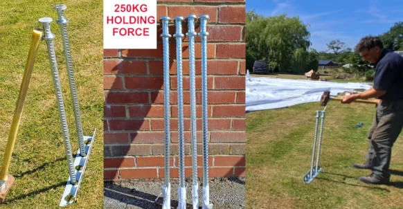 XL Marquee stakes made from solid steel