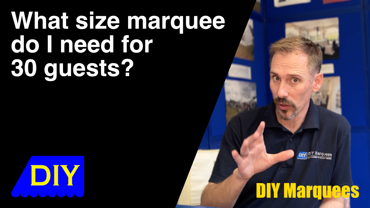 What size Marquee do I need for 30 Guests?