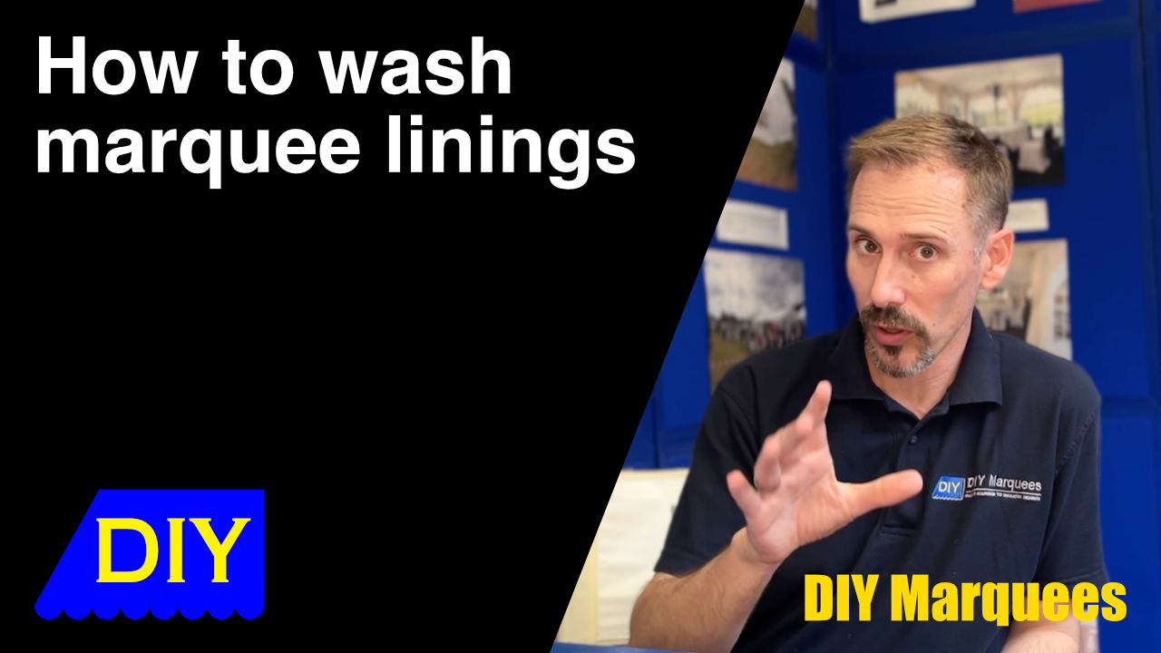 How to wash marquee linings and dry them