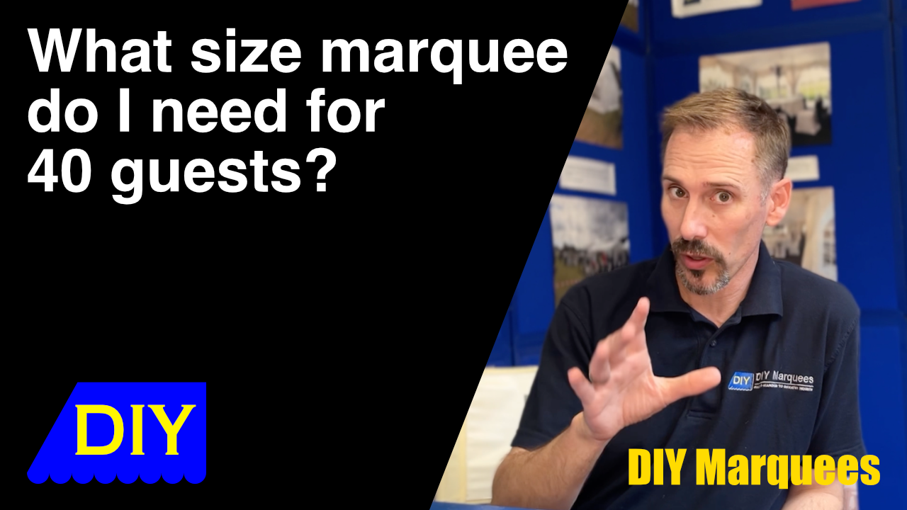 What size marquee do I need for 40 gurests?
